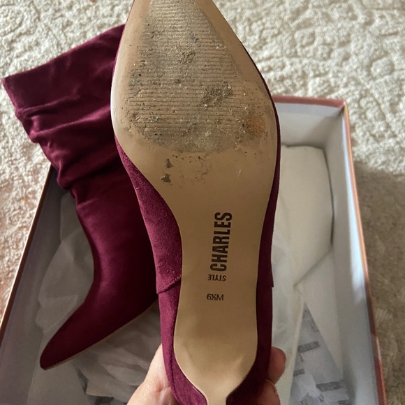 Style by Charles David Women's Lenny Booties wine - Picture 3 of 9